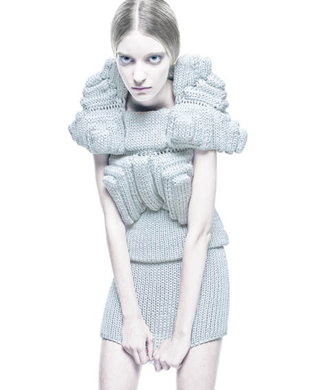 Illustration for article titled 3D Knit Dresses Let You Go Mecha Chic